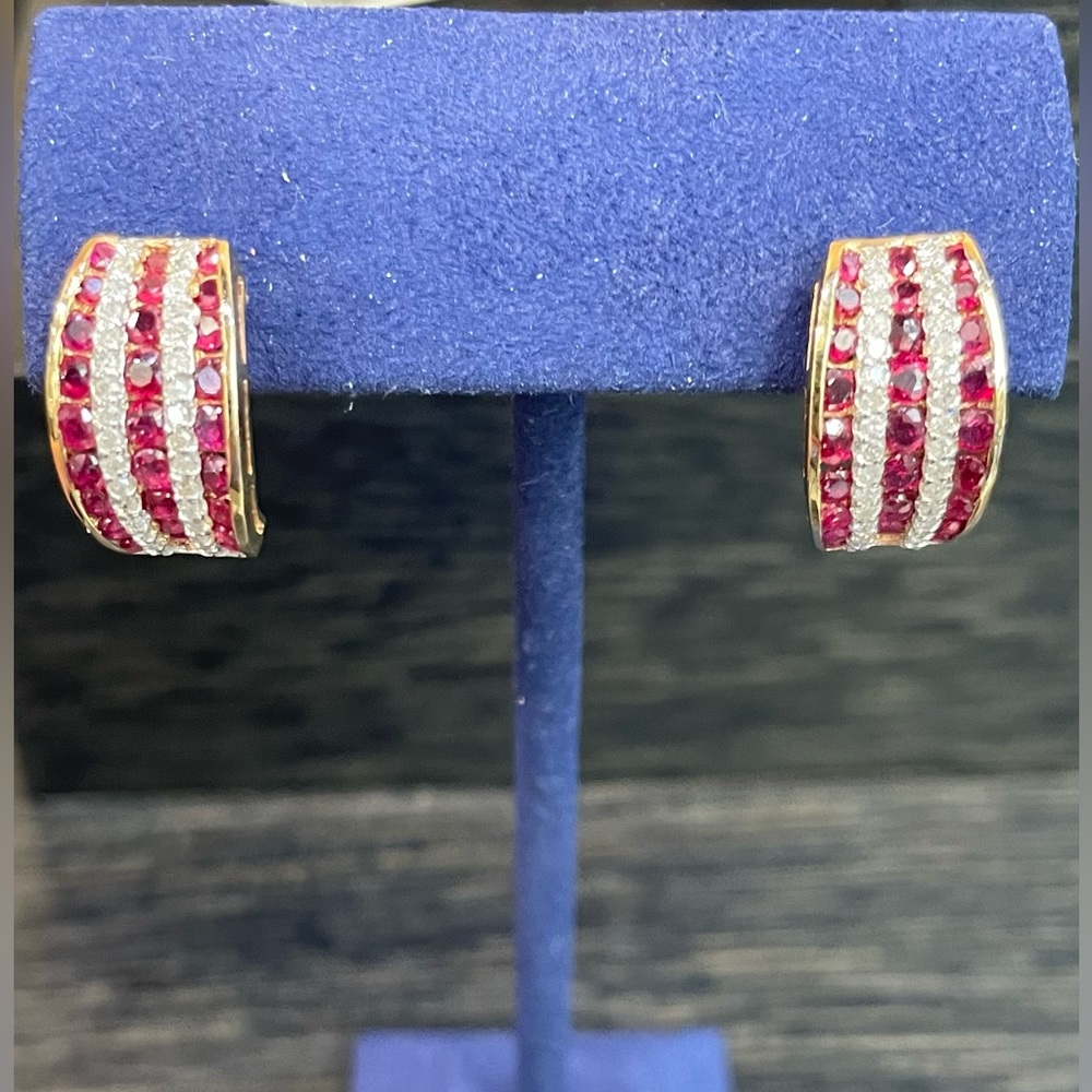 💘💘Ruby & Diamond Earrings